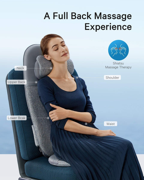 NAIPO massage pad Shiatsu, massage seat pad, back massage device with heat  function