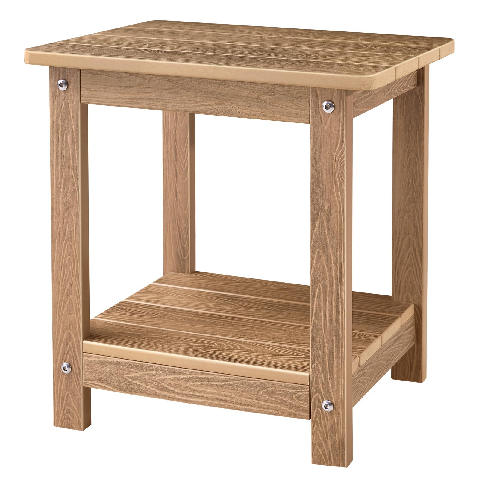 Double Adirondack Side Table Rectangular End Outdoor Side Table, Teak