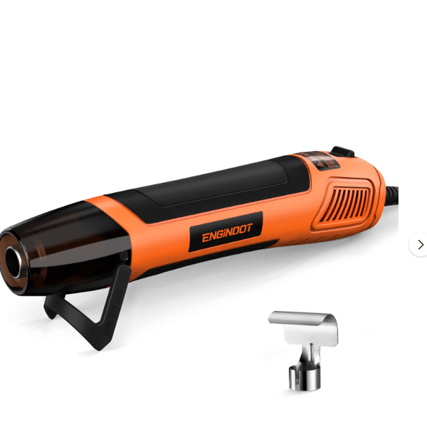 ENGiNDOT Mini Heat Gun, 350W 662℉ Fast Heat Handheld Hot Air Gun Tool with Reflector Nozzle and 6.3Ft Long Cable Overload Protection for Craft Embossing, Shrink Wrapping and Stripping Paint