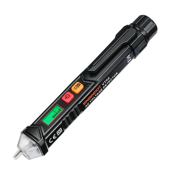 ENGiNDOT Non - Contact Voltage Pen Tester, Live/Null Wire Tester Voltage Detector, With LCD Display & Buzzer Alarm, Black - NAIPO