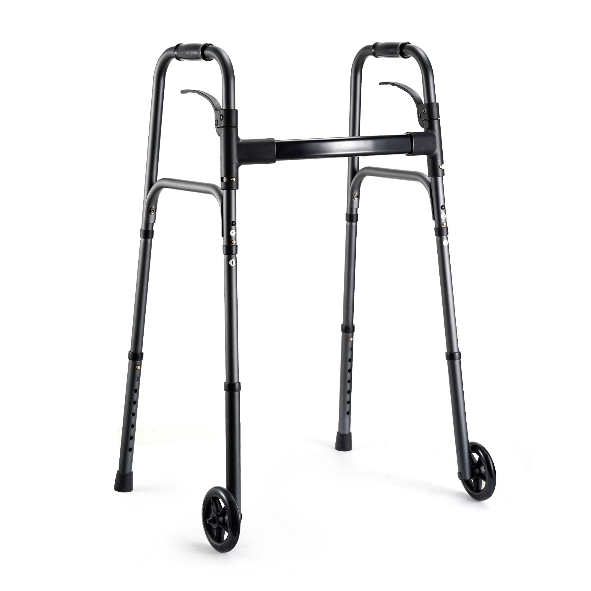 Naipo Compact Folding Walker for Seniors & Adults, Deluxe Lightweight Mobility Aids Walker with 5