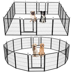 Naipo Dog Playpen Outdoor, 16 Panel 40" Heavy Duty Dog Fence, Pet Pen for Large/Medium/Small Dogs Heavy Duty Exercise Puppy/Cat/Rabbit/Small Animals Portable RV/Camping/Garden - NAIPO