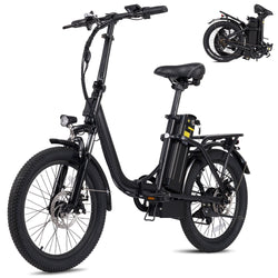 Naipo Folding Electric Bike with 350W Motor 20MPH Top Speed, Front Suspension and Commuter Electric Bicycle for Adults - NAIPO