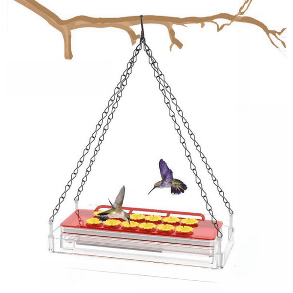 Naipo Hummingbird Feeders for Outdoors Hanging with Ant Moat, Suction Cup Humming Bird Feeder with 12 - Port, Leak - Proof - NAIPO