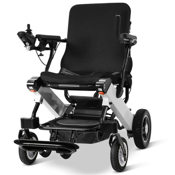 Naipo Lightweight Folding Electric Wheelchair, Portable Motorized Mobility Chair, All Terrain Motorized Foldable Power Chair for Adults/Seniors