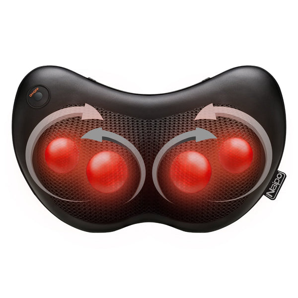 Naipo Massage Pillow with Heat Shiatsu Deep Kneading MGP-129A