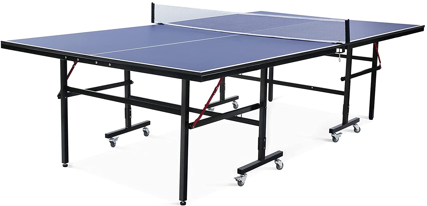 Ping Pong Table Professional Table Tennis Table, Standard Size, Foldable Ping Pong Tables, Suitable for Indoor/Outdoor Easy to Move