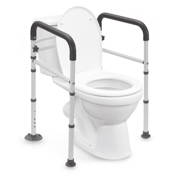 oilet Safety Rails, Adjustable Detachable Toilet Safety Frame with Handles for Elderly, Seniors, Handicap