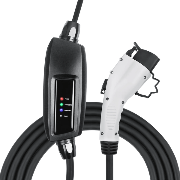 Portable EV Charger 240V 40A Electric Car Charger with 25FT Charging Cable & NEMA 14 - 50 Plug Electric Vehicle Charger - NAIPO