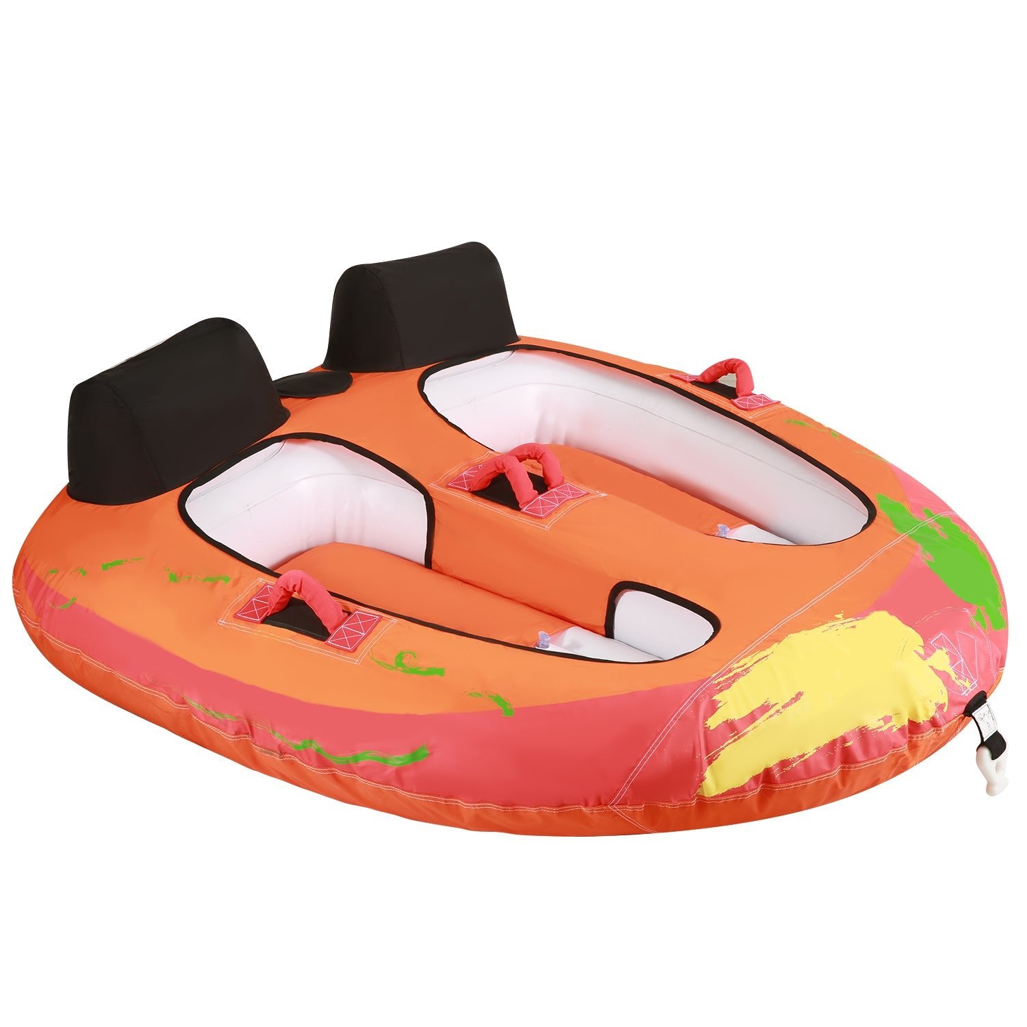 Inflatable Towable Tube for Boating 2 Rider, for Youth, Adult, Watersports Series