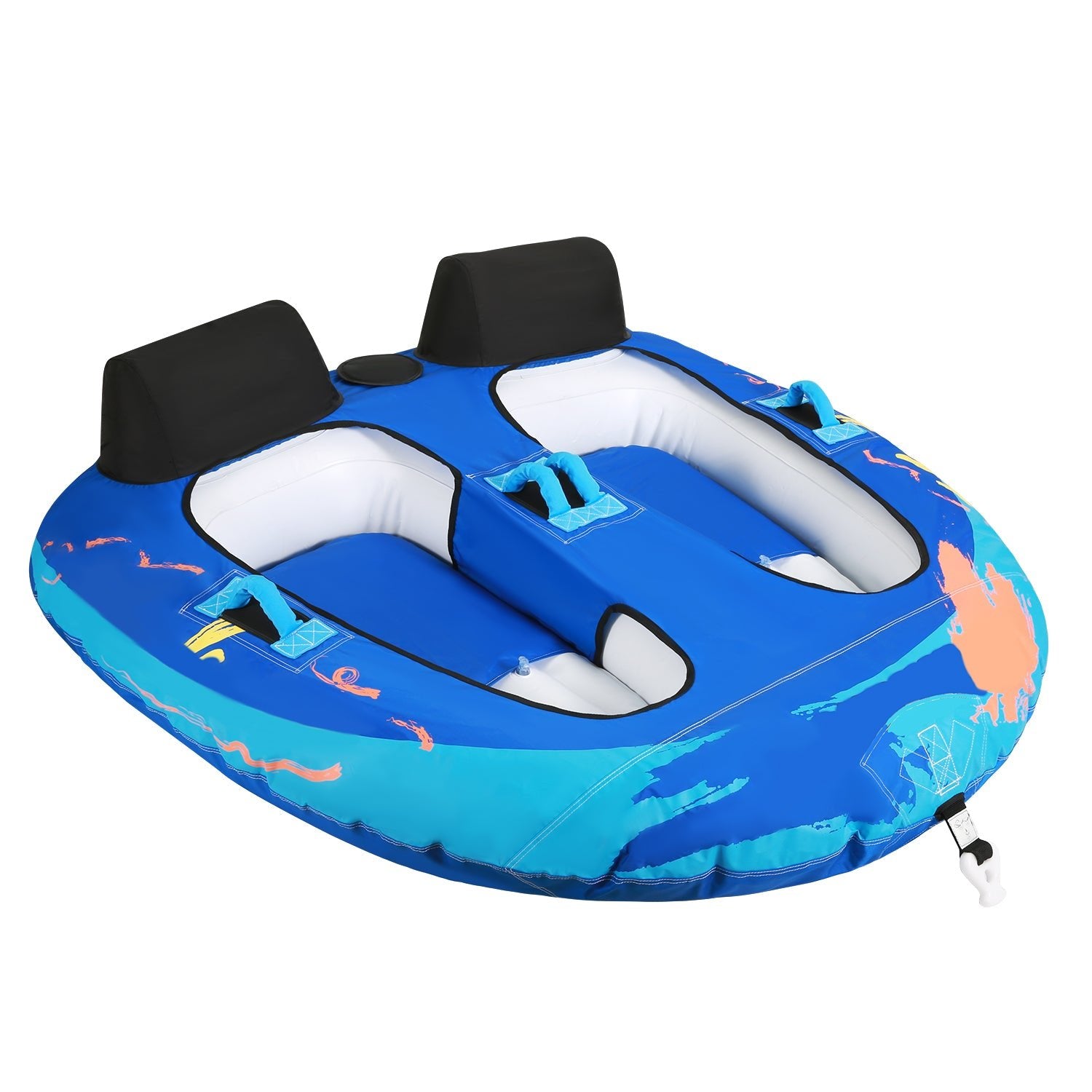 Towable Tube for Boating 2 Rider Boating Tube for Youth & Adult Have Fun Outdoor,212B