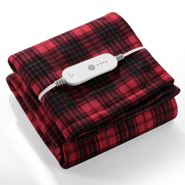 Electric Blanket Heated Throw 50”×60“, Fast-Heating with 6 Hours Auto Off, Heated Electric Blanke Cozy Single Fleece and 4 Heating Levels, Machine Washable