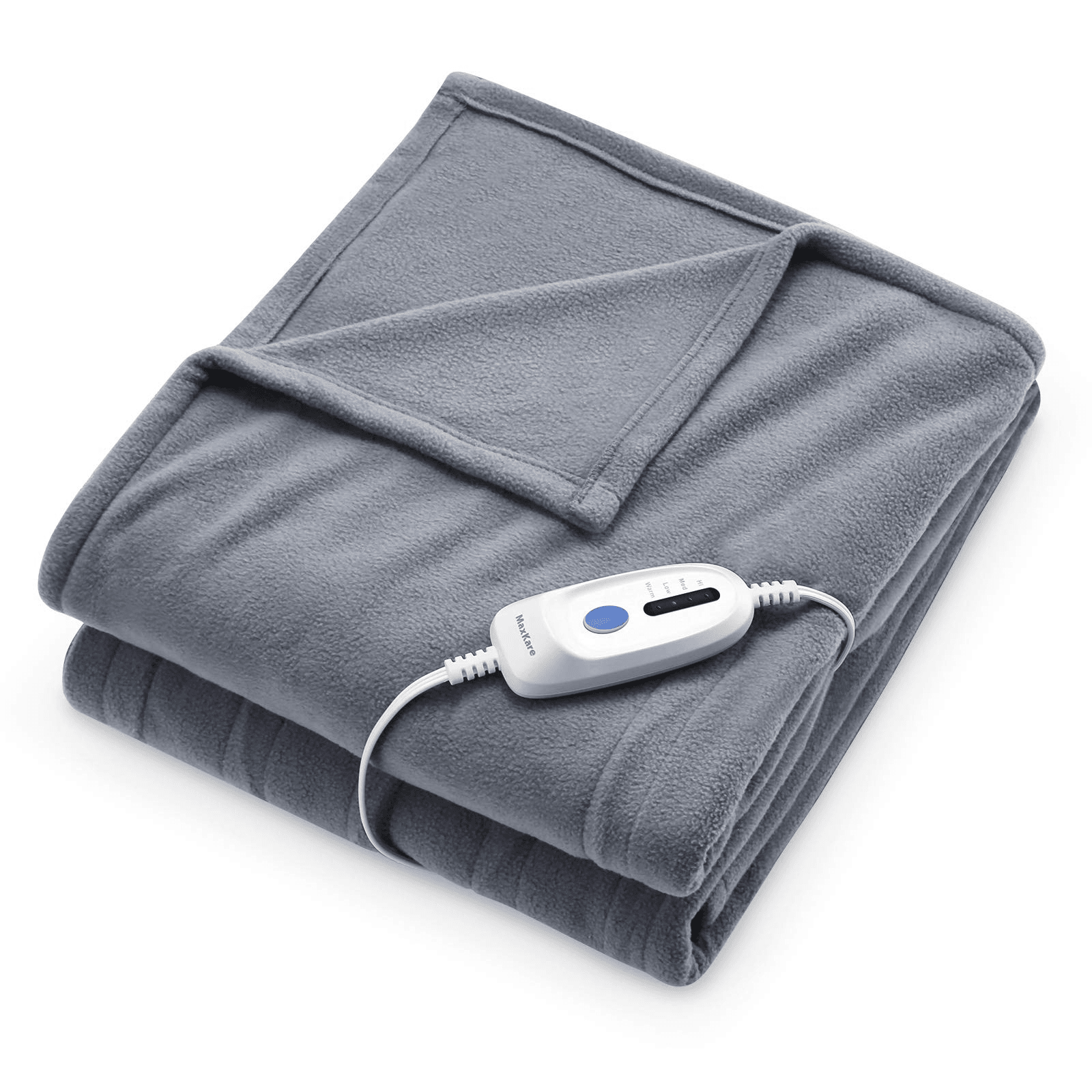 Electric Heated Blanket Full Size 77'' x 84'' Heated Throw for Whole Body Warming & Extra Large Size, 4 Heating Levels and 10H Auto-Off with Overheating Protection - Grey--Wholesale--US