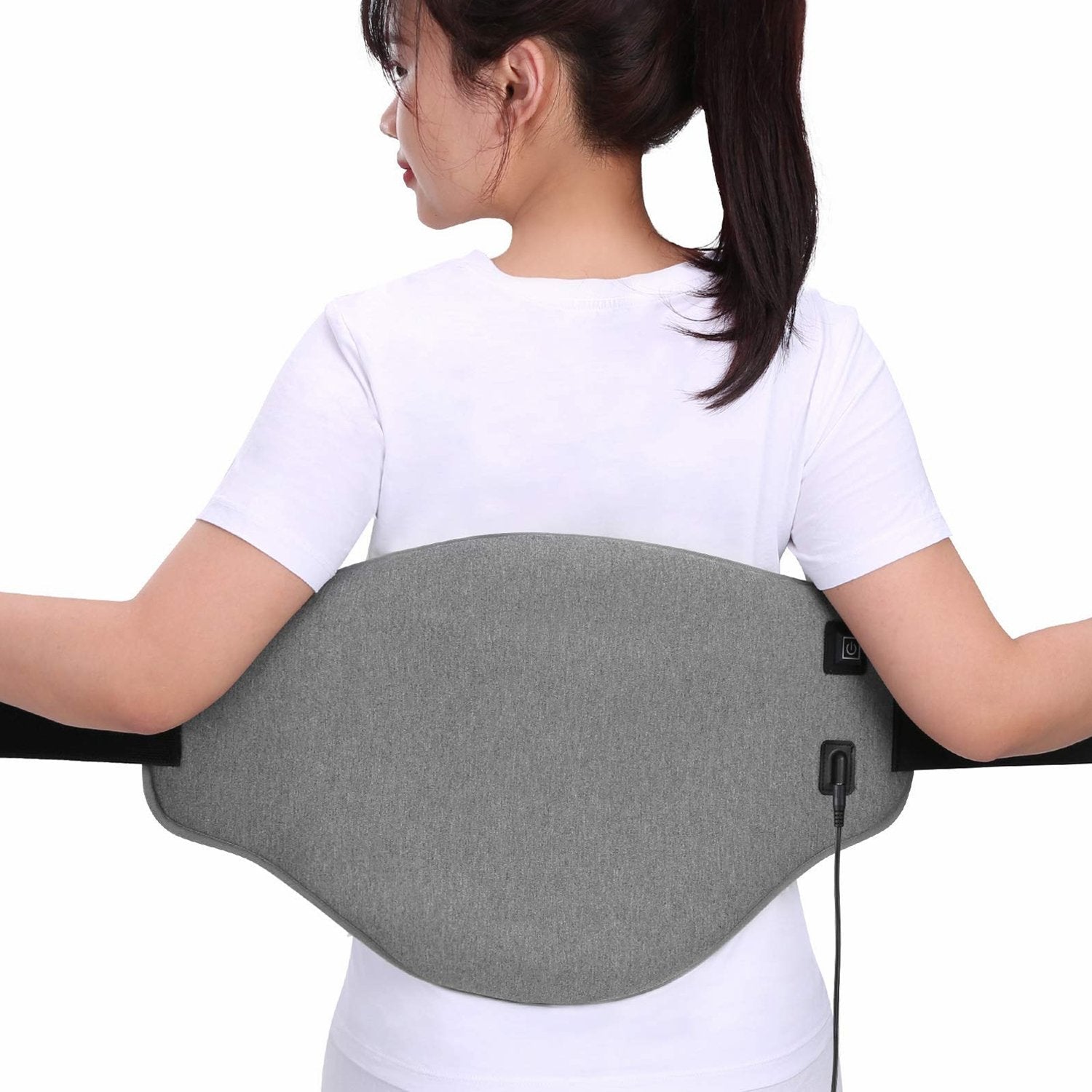 Electric Heating Pad for Lower Back & Shoulder & Abdomen, Large Waist Wrap Belt with Adjustable Flexible Straps, Portable Heating Pad Wraps 3 Heat Settings & 2 Hours Auto Off, Washable, 32 x 54 cm--Wholesale--US