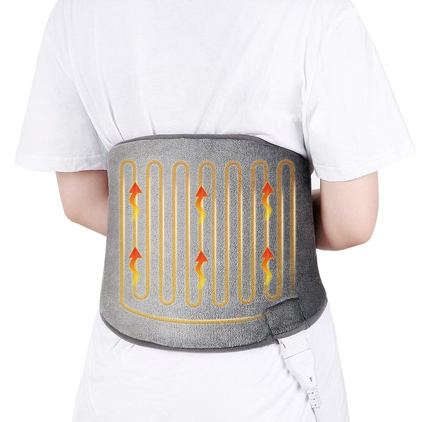 Electric Heating Pad for Lower Back & Shoulder & Abdomen, Large Waist Wrap Belt with Adjustable Flexible Straps,4 Heat Settings & 2 Hours Auto Off--Wholesale--US