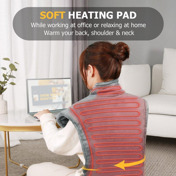 Electric Heating Pad Warm Back Wrap with 4 Levels Temperature Settings for Neck Shoulder Back, 2 Hours Auto Shut Off, Machine Washable--Wholesale--US