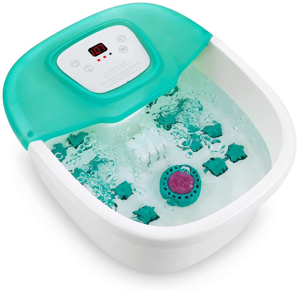 Entil Foot Spa Massager with Heat Bubbles shops Vibration & Pedicure Grinding Stone