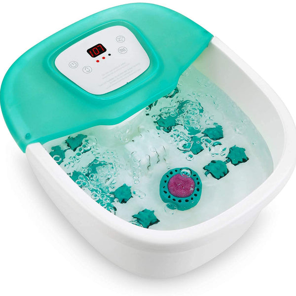 Foot Spa Bath Massager with Heat Bubbles Vibration, Heated Foot Bath Tub with Pedicure Grinding Stone, 16 Massage Rollers, Digital Temperature Control, Home Use--Wholesale--US