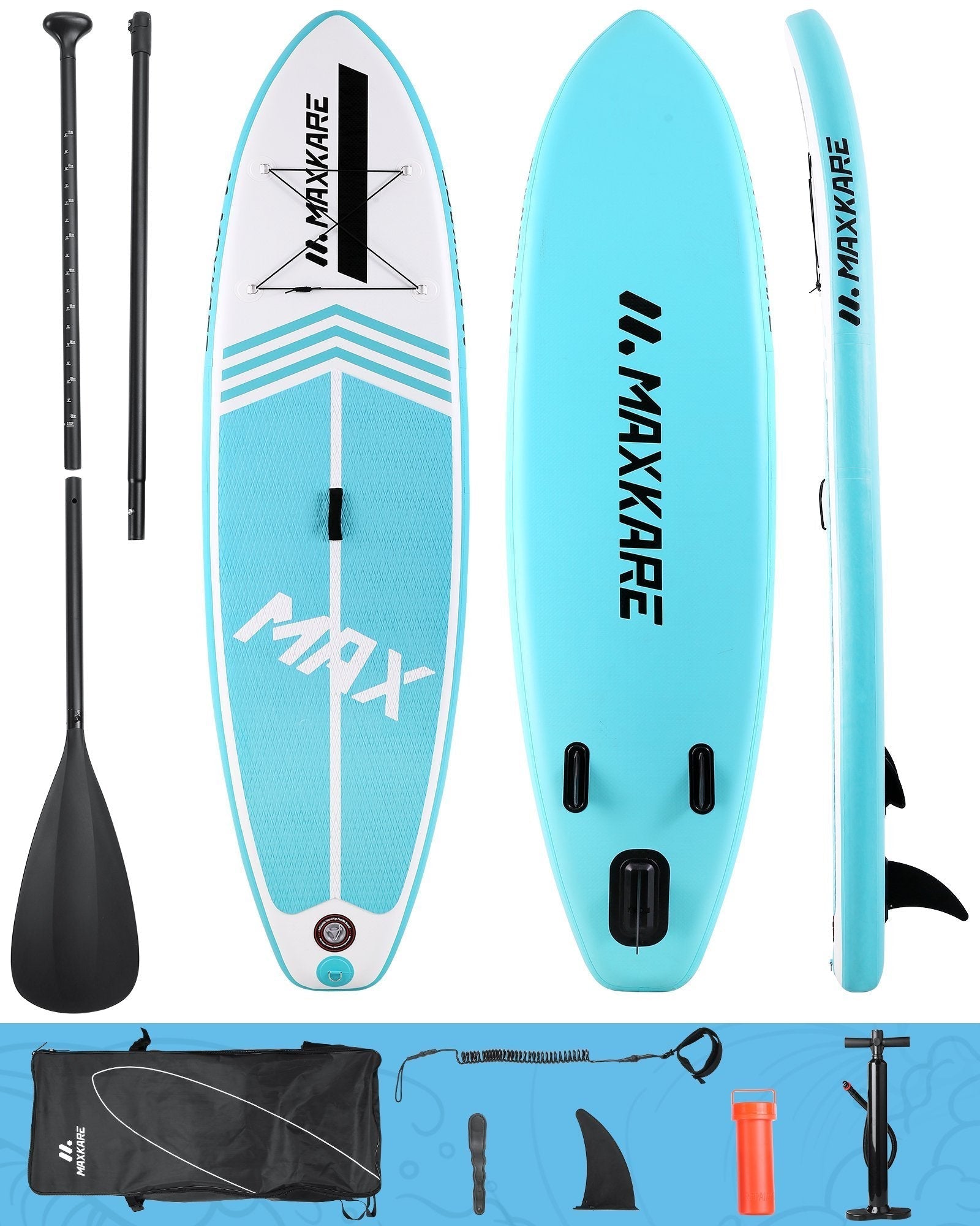 Inflatable Paddle Board Stand Up Paddle Board SUP with Premium Stand-up Paddle Board Accessories & Non-Slip Deck ISUP Backpack Paddle Leash Pump Paddle Board for Fishing Yoga for Adult & Youth & Kid--Wholesale--US