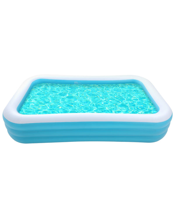 Inflatable Swimming Pool Inflatable Swim Center 120 × 72 × 22 Inch in Outdoor Backyard Summer-Blue - NAIPO