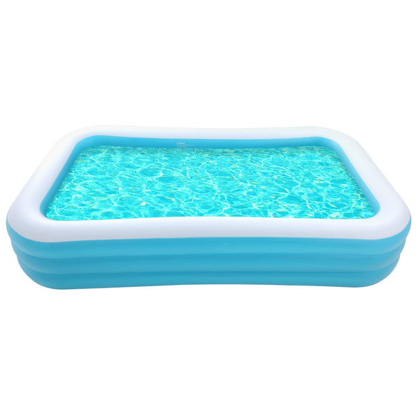 Inflatable Swimming Pool Inflatable Swim Center 120 × 72 × 22 Inch in Outdoor Backyard Summer-Blue