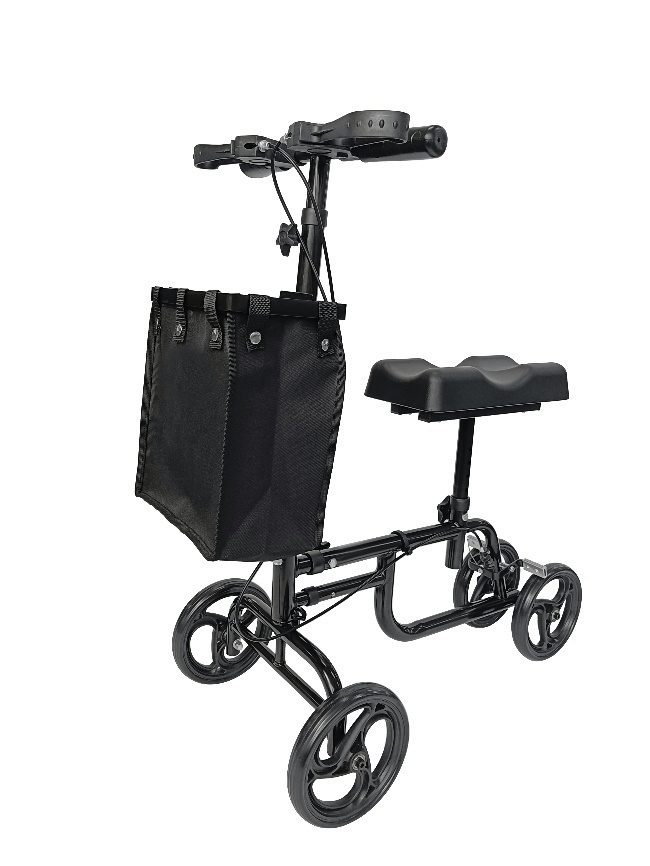 Knee Scooter Steerable Knee Walker Crutch Alternative with Dual Braking System