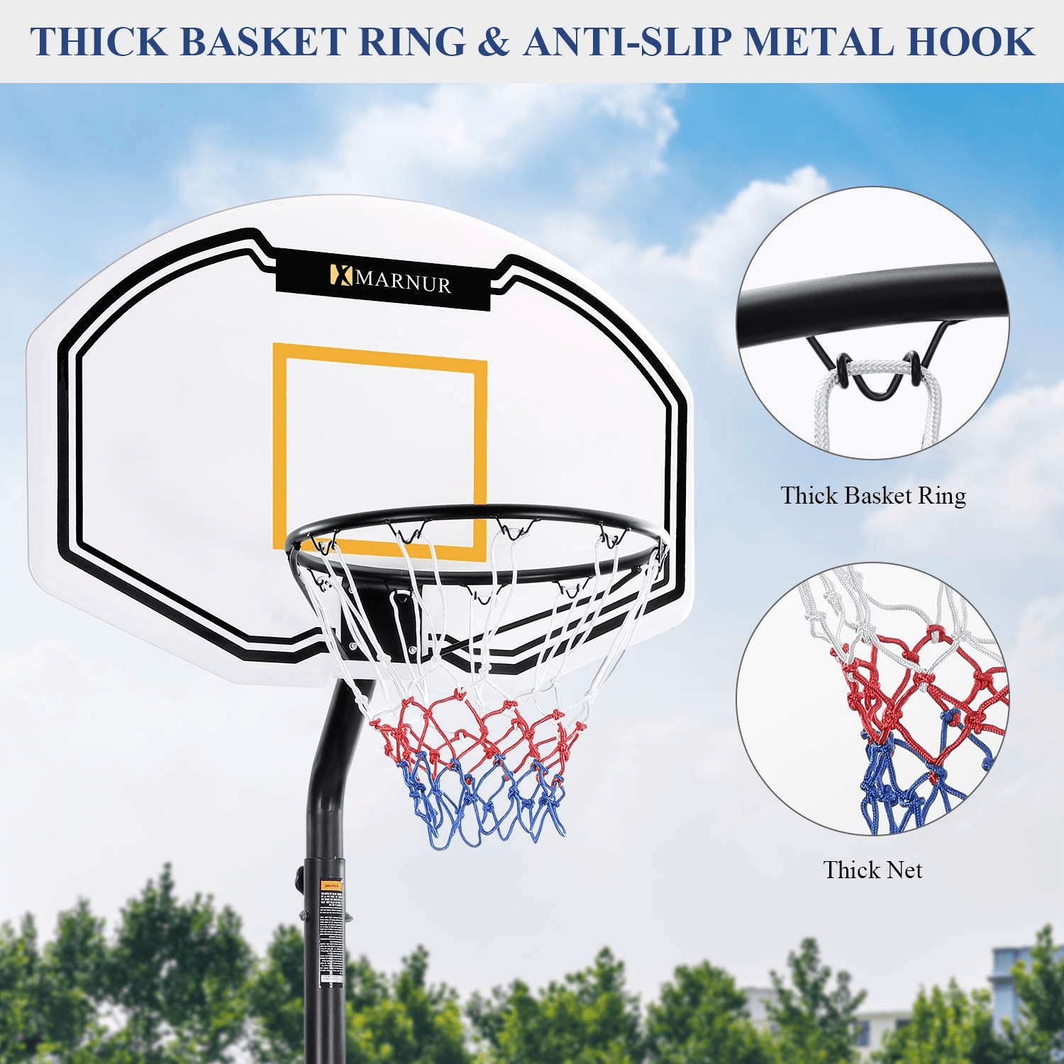 Basketball Hoop Portable Basketball Goal Basketball System 35