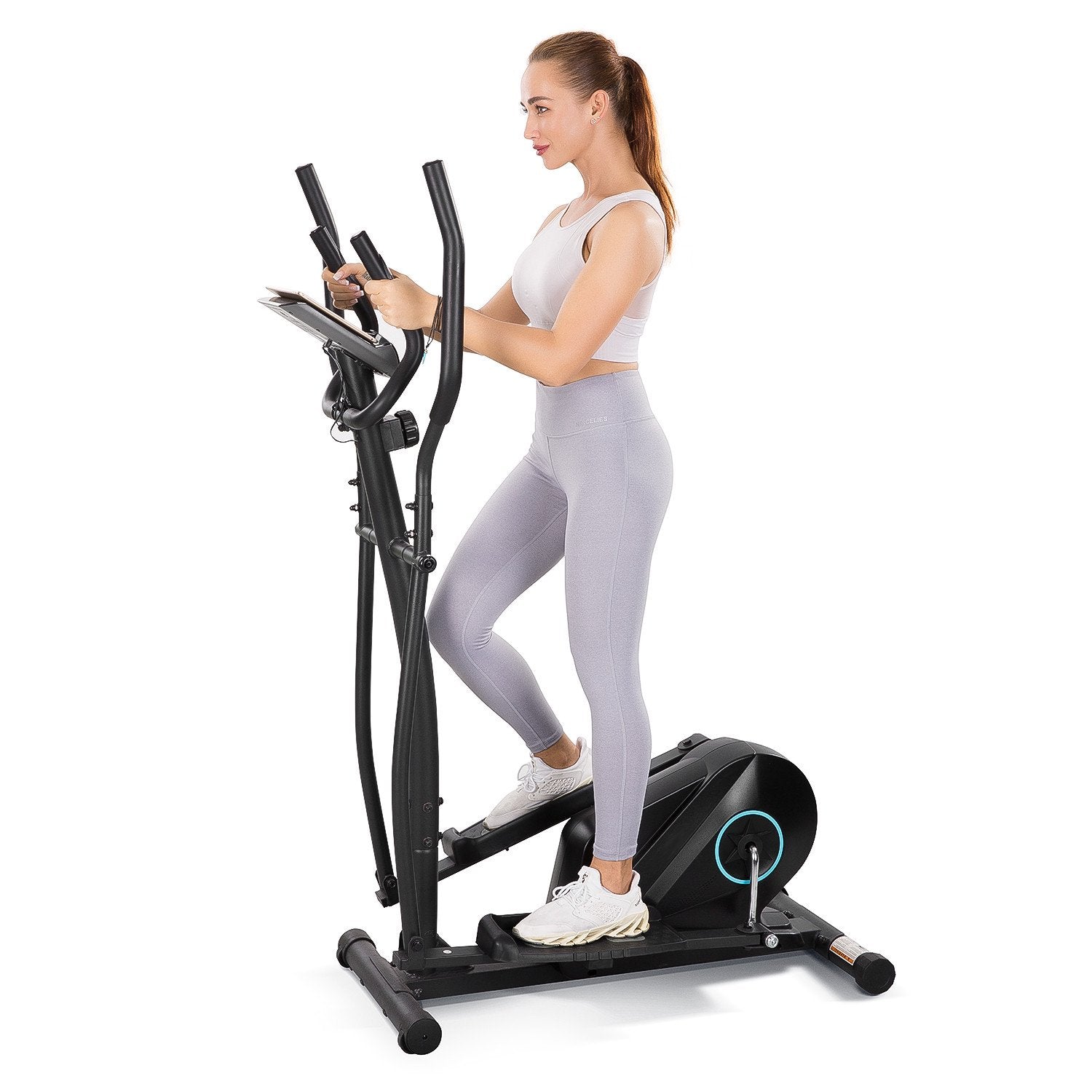 MARNUR Magnetic Elliptical Training Machine 8 Levels Resistance Adjustment Pulse Detection