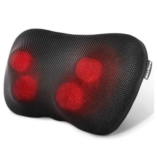 Naipo Shiatsu Back and Neck Massager Massage Pillow with Heat 4 Nodes Deep  Tissue Kneading Massage for Shoulders, Lower Back, Legs, Foot, Use at Home