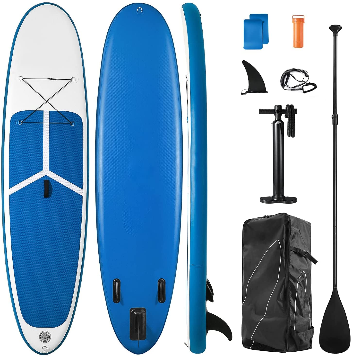 Inflatable Paddle Board SUP Stand Up Paddle Board 6 In. Thick Board with Accessories & Carry Bag & Fast Pumping for Adults