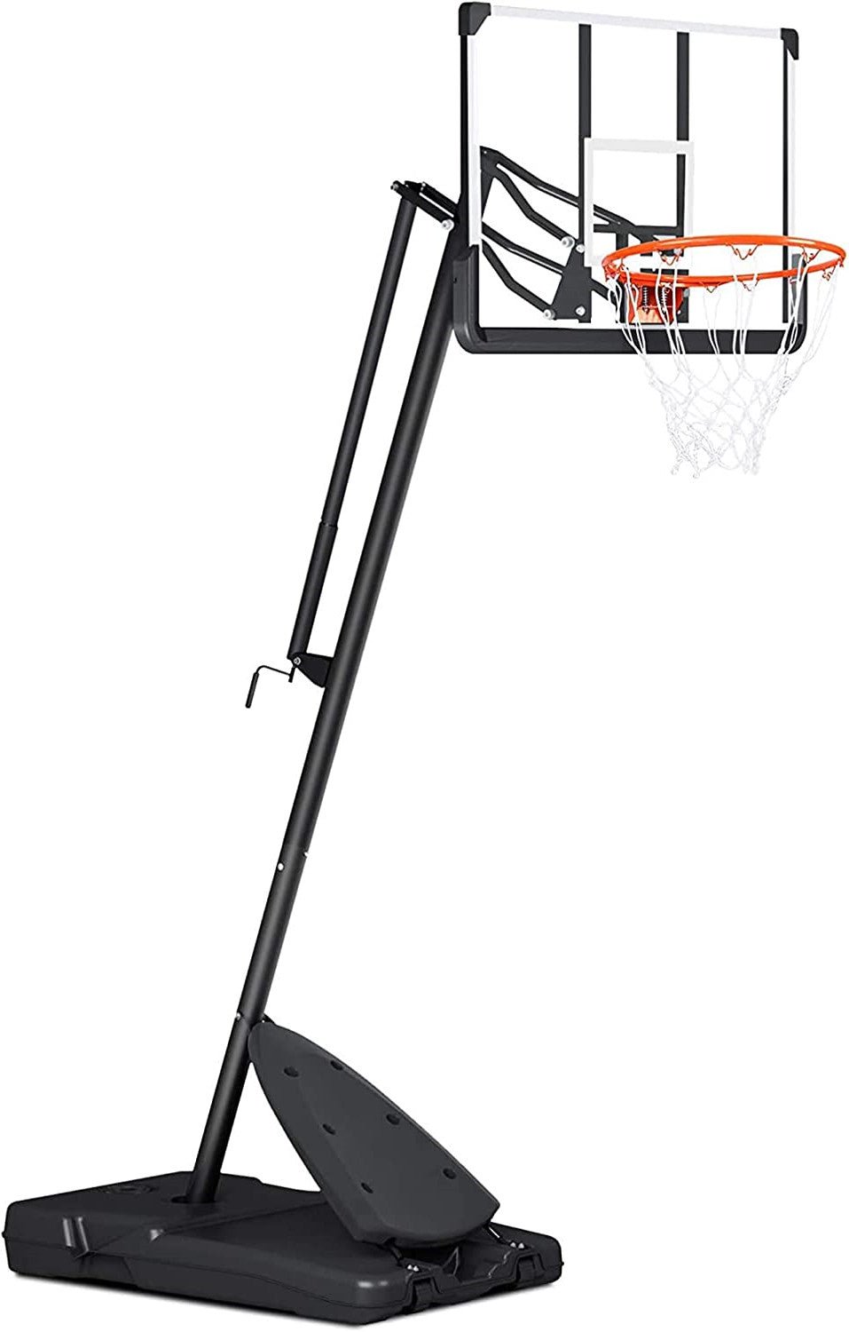 Portable Basketball Hoop Outdoor 7.5 - 10 Ft. Adjustable Basketball Goal Basketball System Basketball Equipment with 54 In. Backboard and Wheels for Adult Kids Family Indoor and Outdoor