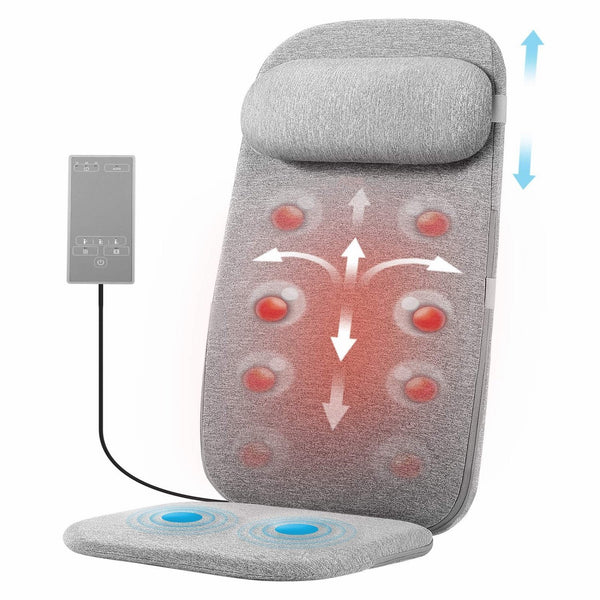 Comfier Shiatsu Back Massager with Heat-Deep Tissue Kneading,MassageSeat  Cushion