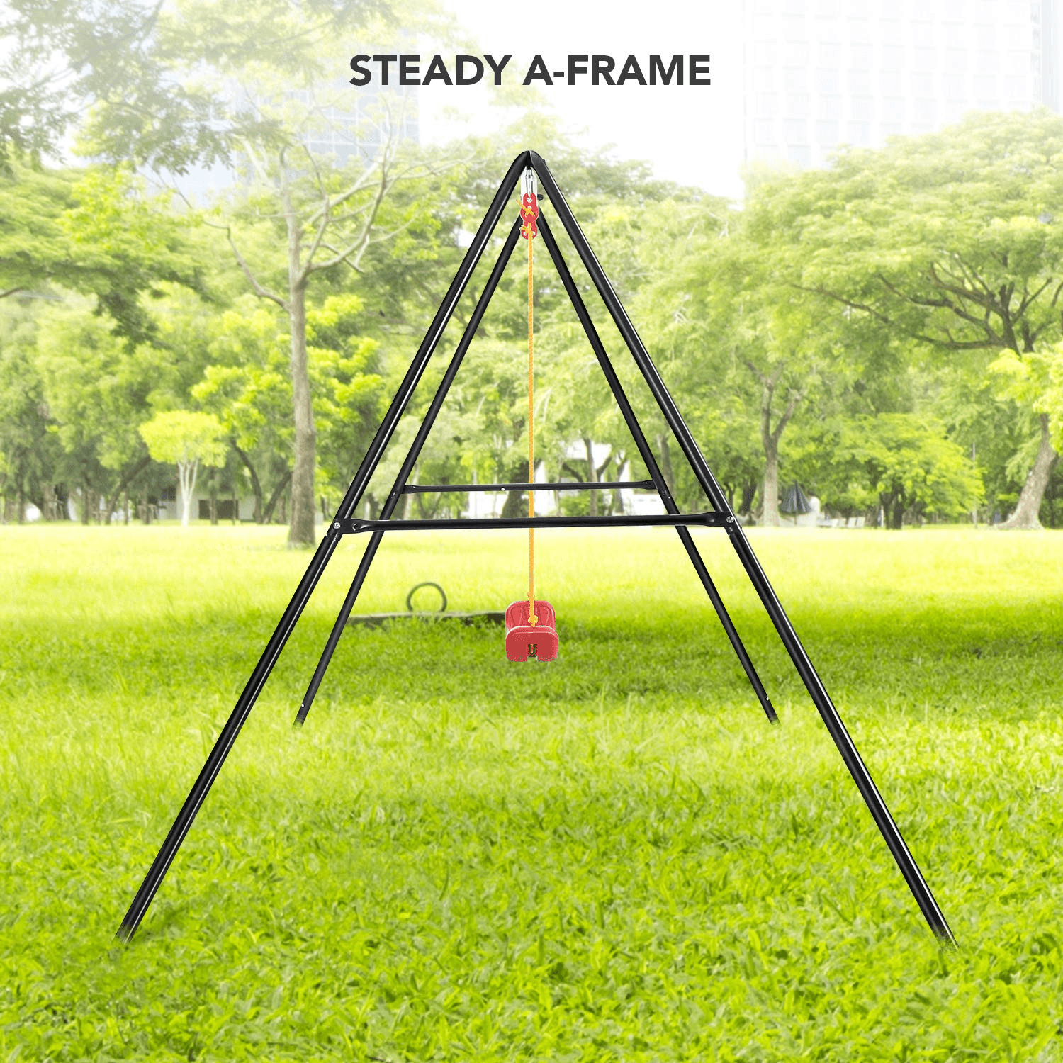 Swing Set for Backyard Metal Swing Heavy Duty Steel Swing Set Outdoor for Kids Toddler 1-12 Years Old, Fun for Kids Backyard